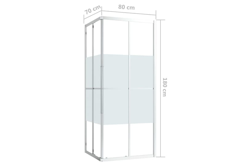 Dusjkabinett ESG 80x70x180 cm - Hus & oppussing - Kjøkken & bad - Baderom - Dusjer