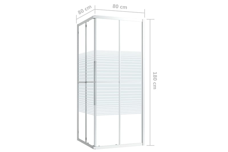 Dusjkabinett ESG 80x80x180 cm - Dusjvegger