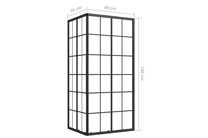 Dusjkabinett ESG 90x70x180 cm - Hus & oppussing - Kjøkken & bad - Baderom - Dusjer
