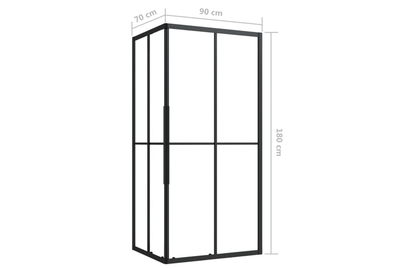 Dusjkabinett ESG 90x70x180 cm - Hus & oppussing - Kjøkken & bad - Baderom - Dusjer