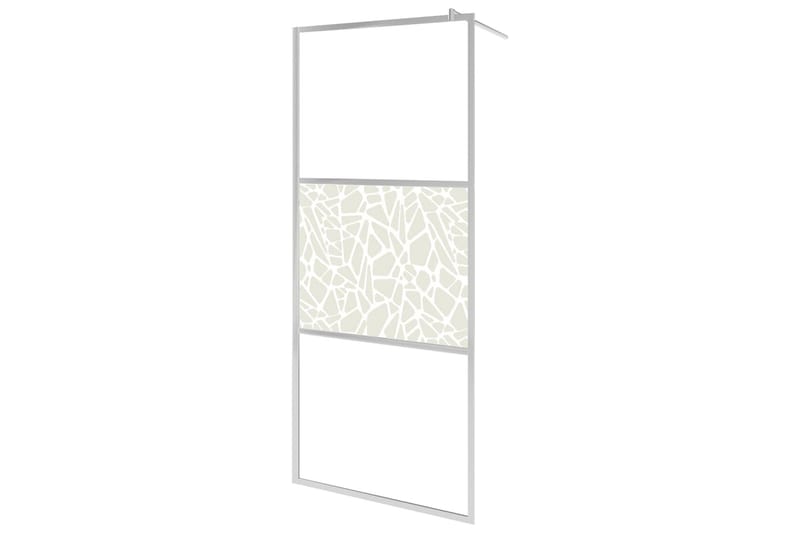 Dusjvegg ESG-glass med steindesign 80x195 cm - Hus & oppussing - Kjøkken & bad - Baderom - Dusjer
