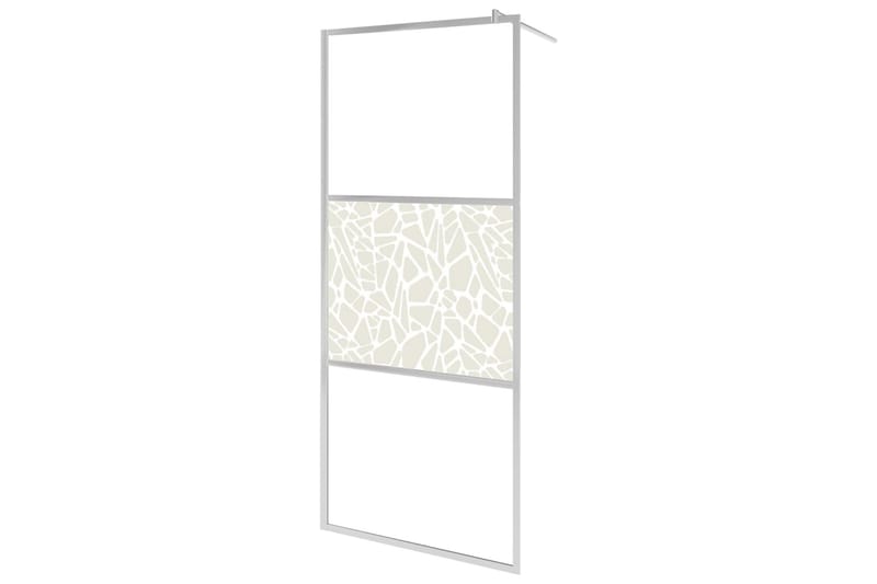 Dusjvegg ESG-glass med steindesign 90x195 cm - Hus & oppussing - Kjøkken & bad - Baderom - Dusjer