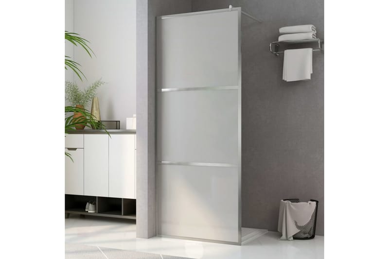 Dusjvegg med helt frostet ESG-glass 80x195 cm - Hus & oppussing - Kjøkken & bad - Baderom - Dusjer