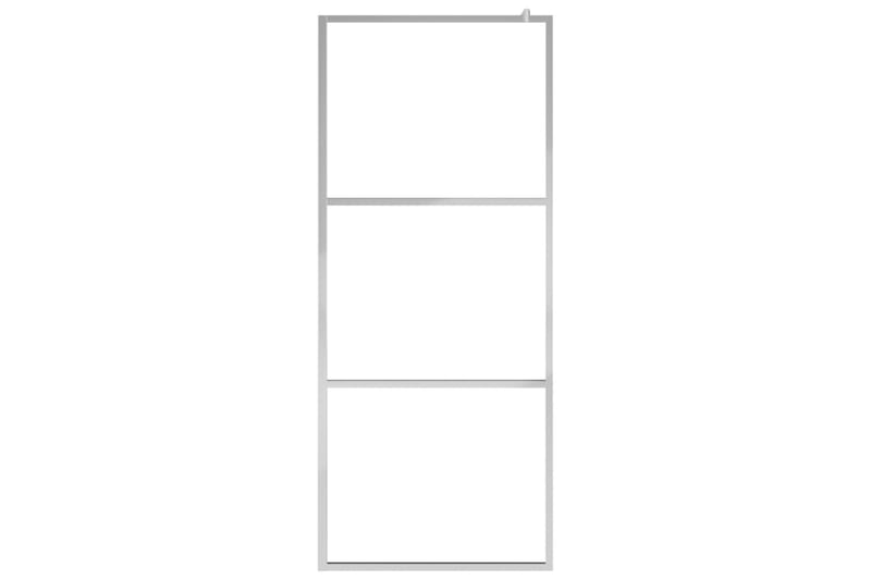 Dusjvegg med helt frostet ESG-glass 90x195 cm - Hus & oppussing - Kjøkken & bad - Baderom - Dusjer