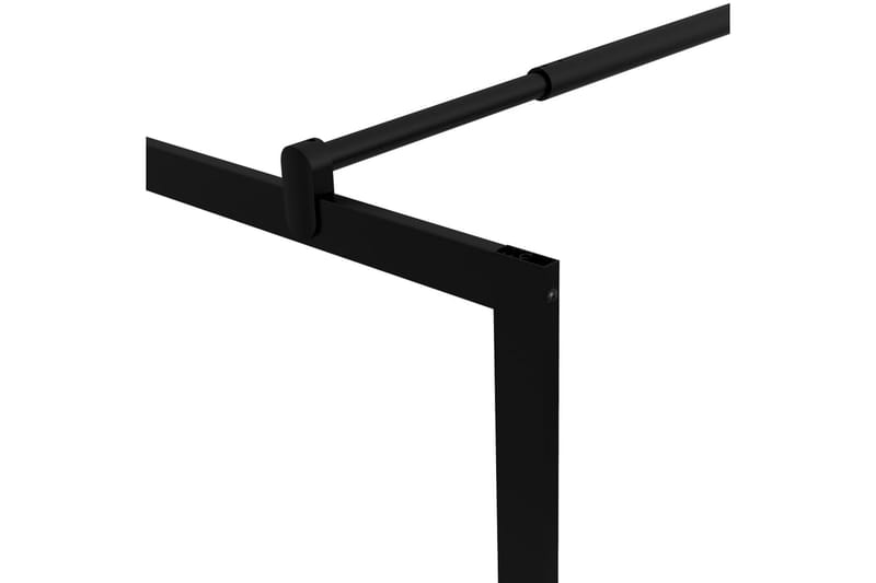Dusjvegg med herdet glass svart 80x195 cm - Svart - Hus & oppussing - Kjøkken & bad - Baderom - Dusjer