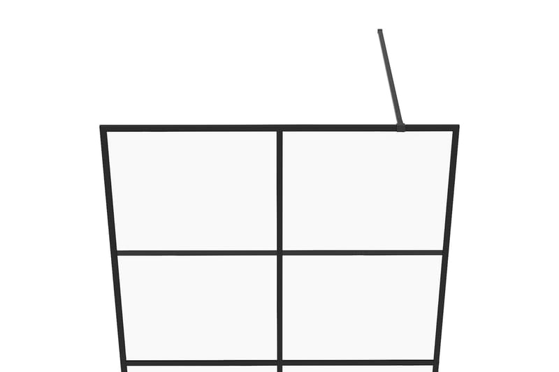 Dusjvegg med klart ESG-glass 115x195 cm svart - Gjennomsiktig - Hus & oppussing - Kjøkken & bad - Baderom - Dusjer