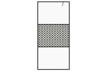 Dusjvegg med klart ESG-glass 115x195 cm svart - Gjennomsiktig - Hus & oppussing - Kjøkken & bad - Baderom - Dusjer
