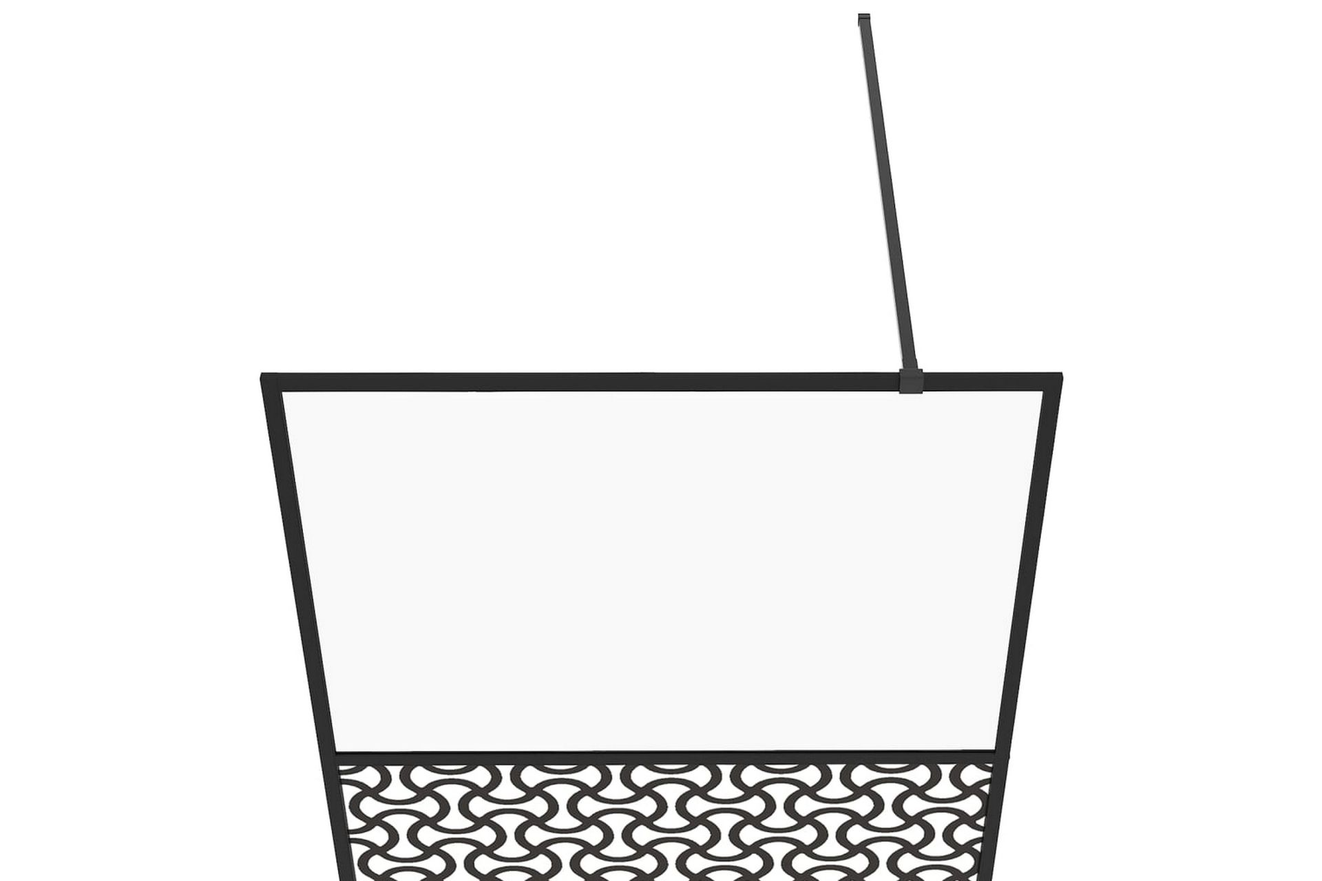 Dusjvegg med klart ESG-glass 115x195 cm svart - Gjennomsiktig - Hus & oppussing - Kjøkken & bad - Baderom - Dusjer