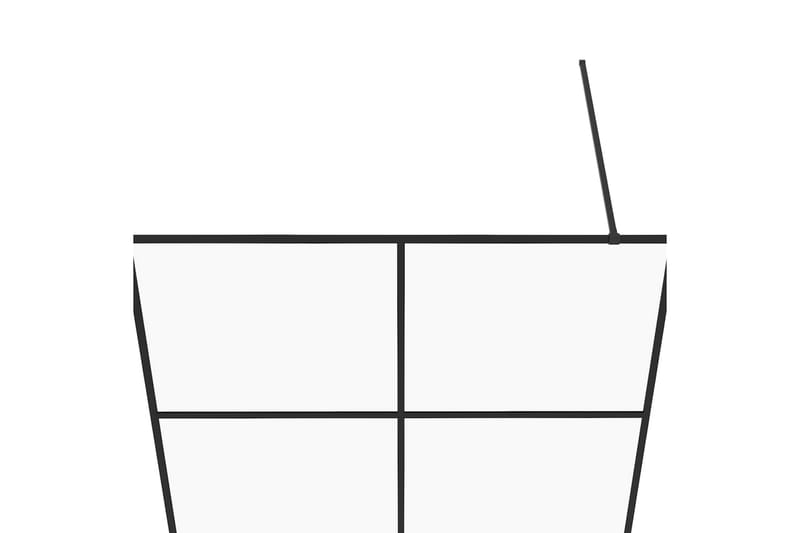 Dusjvegg med klart ESG-glass 140x195 cm svart - Gjennomsiktig - Hus & oppussing - Kjøkken & bad - Baderom - Dusjer