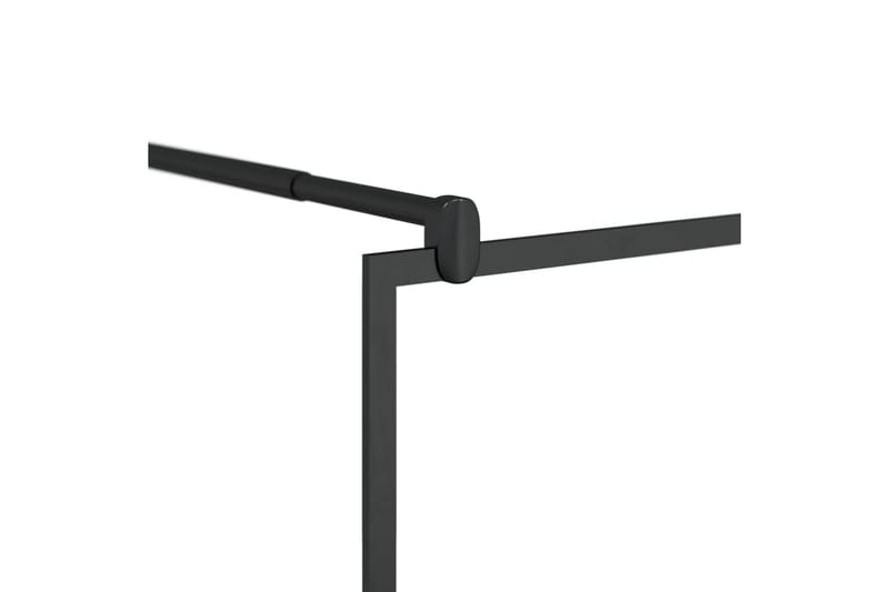 Dusjvegg med klart ESG-glass 80x195 cm svart - Gjennomsiktig - Hus & oppussing - Kjøkken & bad - Baderom - Dusjer