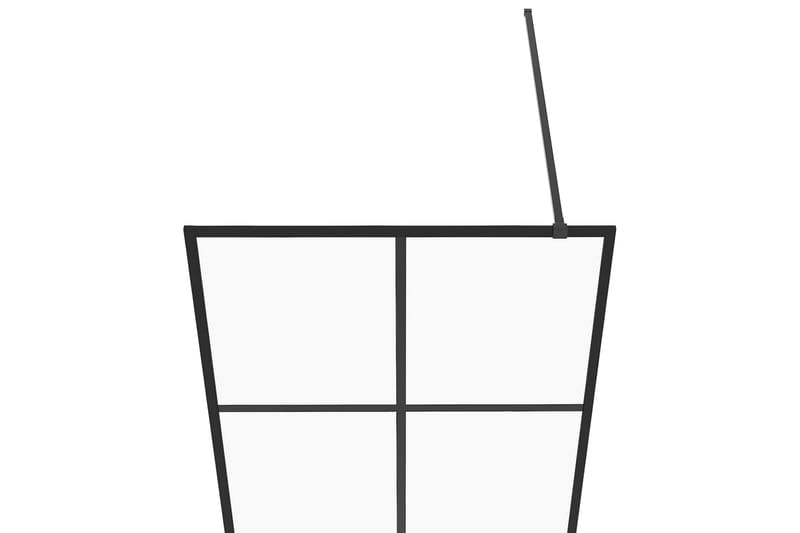 Dusjvegg med klart ESG-glass 80x195 cm svart - Gjennomsiktig - Hus & oppussing - Kjøkken & bad - Baderom - Dusjer