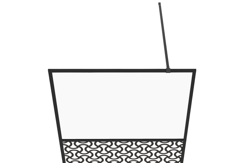 Dusjvegg med klart ESG-glass 90x195 cm svart - Gjennomsiktig - Hus & oppussing - Kjøkken & bad - Baderom - Dusjer