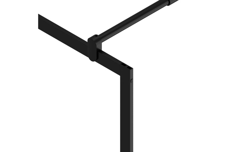 Dusjvegg med klart ESG-glass svart 80x195 cm - Svart - Dusjvegger