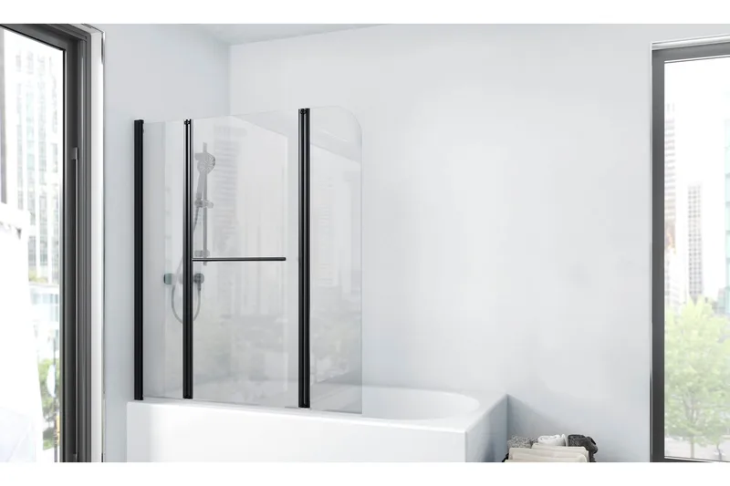 Dusserud Dusjvegg 140 cm, Svart