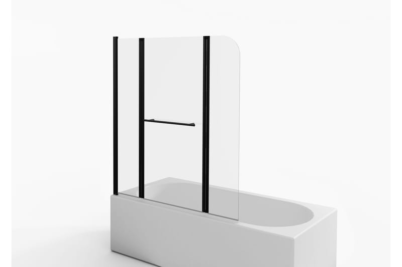 Dusserud Dusjvegg 140 cm - Svart - Hus & oppussing - Kjøkken & bad - Baderom - Dusjer - Dusjvegger