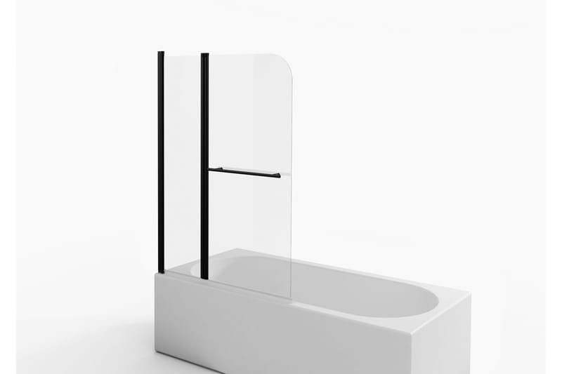 Dusserud Dusjvegg 140 cm - Svart - Hus & oppussing - Kjøkken & bad - Baderom - Dusjer - Dusjvegger