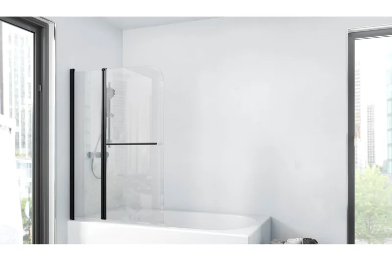 Dusserud Dusjvegg 140 cm, Svart