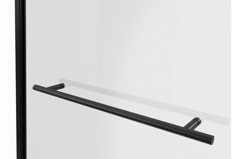 Dusserud Dusjvegg 140 cm - Svart - Hus & oppussing - Kjøkken & bad - Baderom - Dusjer - Dusjvegger