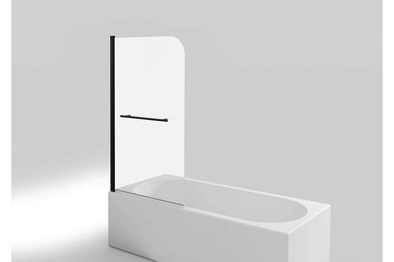 Dusserud Dusjvegg 140 cm - Svart - Hus & oppussing - Kjøkken & bad - Baderom - Dusjer - Dusjvegger