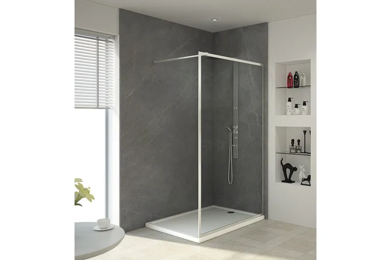 Gullebo Dusjvegg 70x200 cm - hvit - Hus & oppussing - Kjøkken & bad - Baderom - Dusjer - Dusjvegger