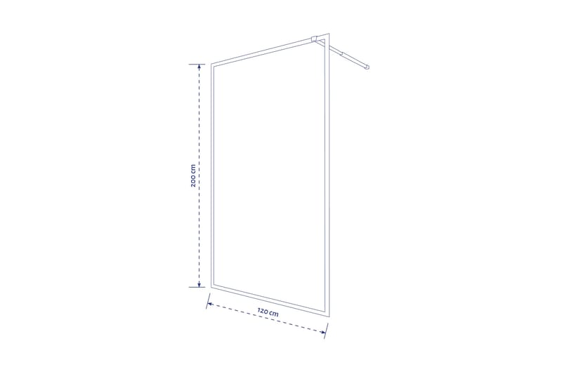 Gullebo Dusjvegg 70x200 cm - hvit - Hus & oppussing - Kjøkken & bad - Baderom - Dusjer - Dusjvegger