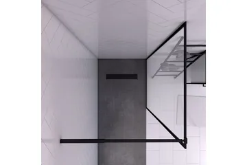Gullebo Dusjvegg 70x200 cm - Svart - Hus & oppussing - Kjøkken & bad - Baderom - Dusjer - Dusjvegger
