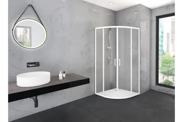 Gullebo Dusjvegg 90x200 cm - Hvit - Hus & oppussing - Kjøkken & bad - Baderom - Dusjer - Dusjvegger