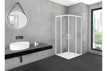 Gullebo Dusjvegg 90x200 cm - hvit - Hus & oppussing - Kjøkken & bad - Baderom - Dusjer