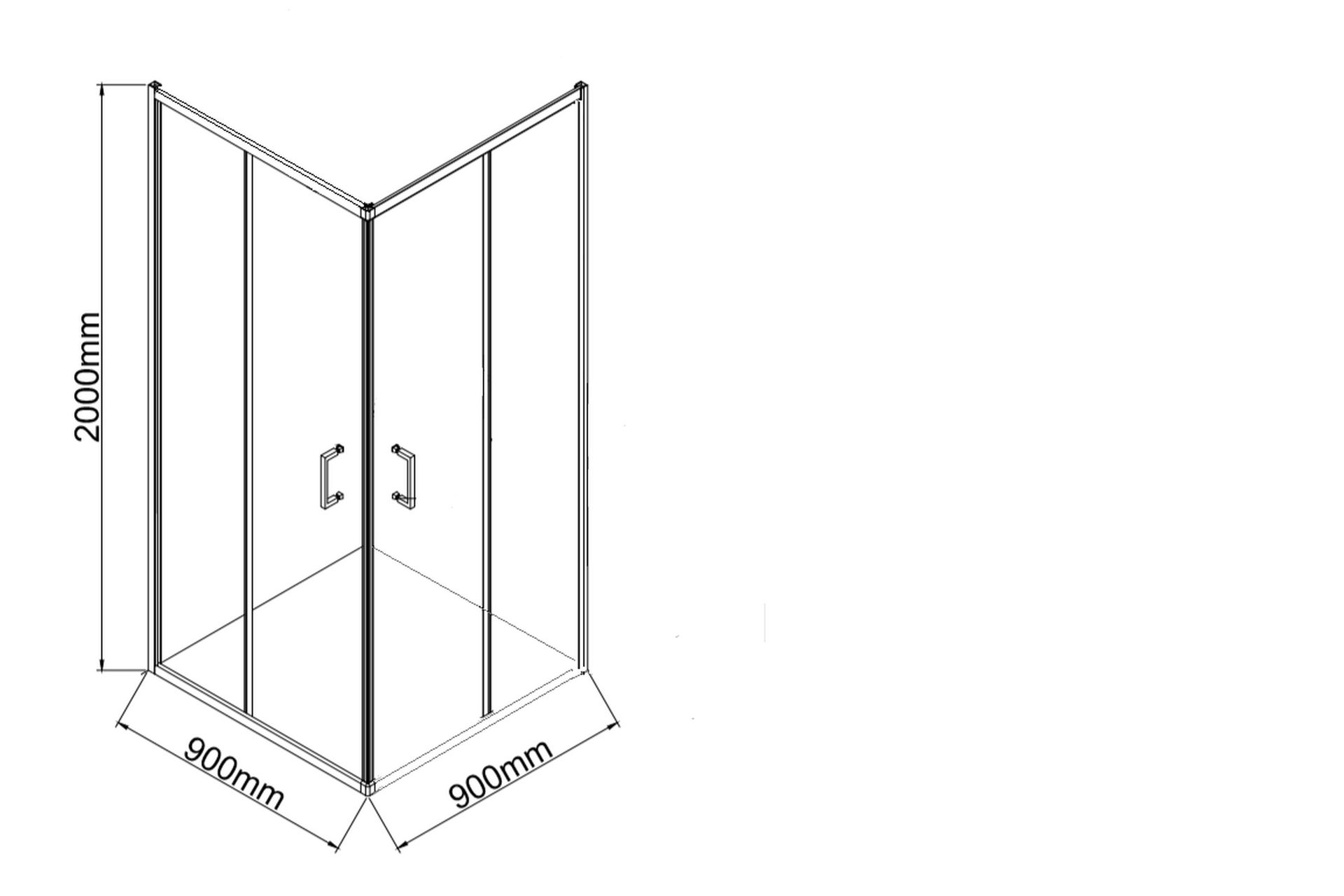 Gullebo Dusjvegg 90x200 cm - hvit - Hus & oppussing - Kjøkken & bad - Baderom - Dusjer