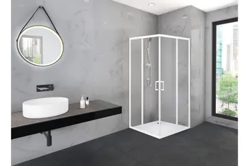 Gullebo Dusjvegg 90x200 cm - hvit - Hus & oppussing - Kjøkken & bad - Baderom - Dusjer - Dusjvegger