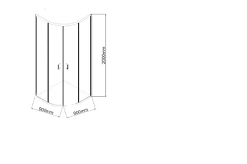Gullebo Dusjvegg 90x200 cm - Hvit - Hus & oppussing - Kjøkken & bad - Baderom - Dusjer - Dusjvegger