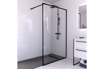 Gullebo Glassvegg 200 cm - Svart - Hus & oppussing - Kjøkken & bad - Baderom - Dusjer