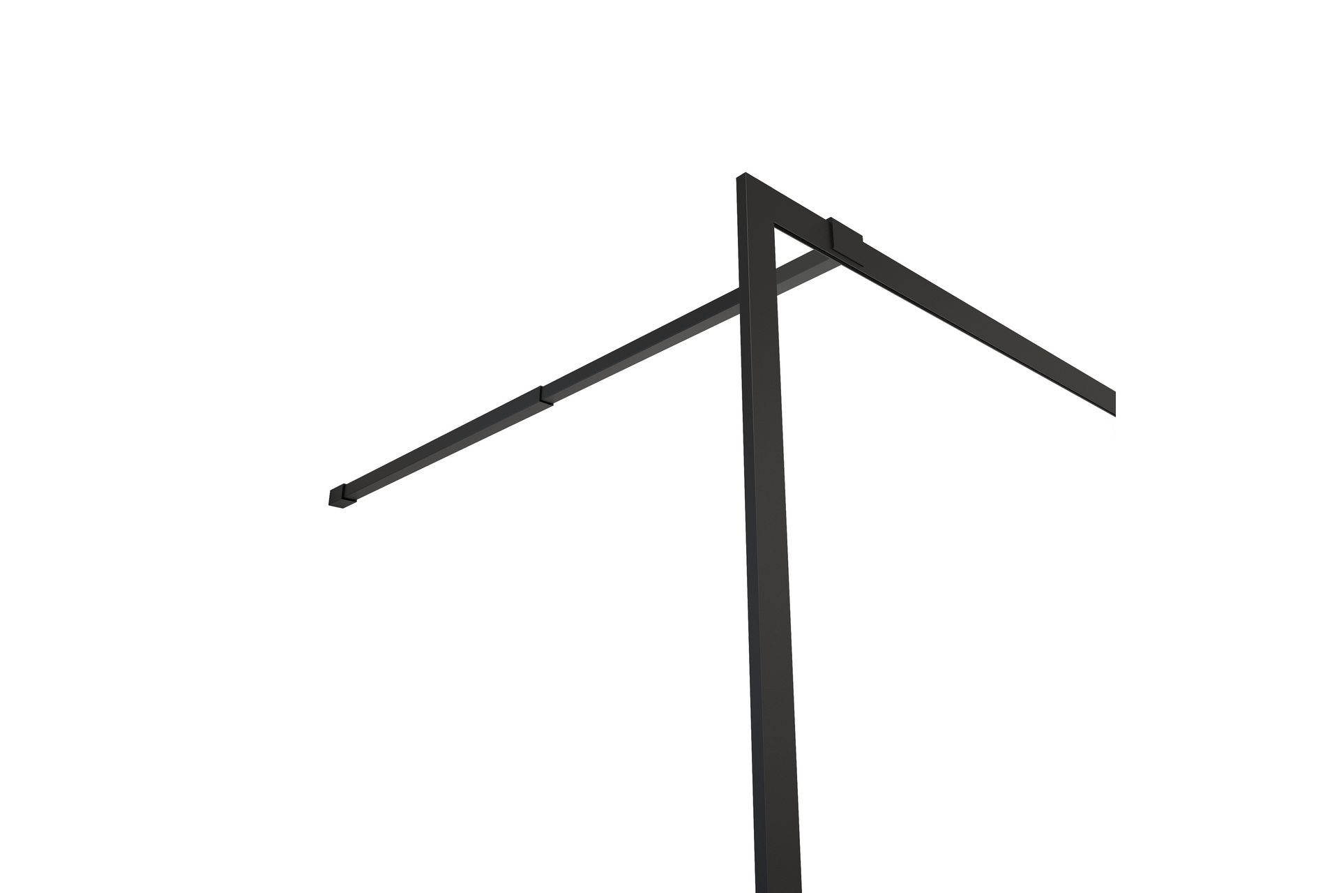 Gullebo Glassvegg 200 cm - Svart - Hus & oppussing - Kjøkken & bad - Baderom - Dusjer
