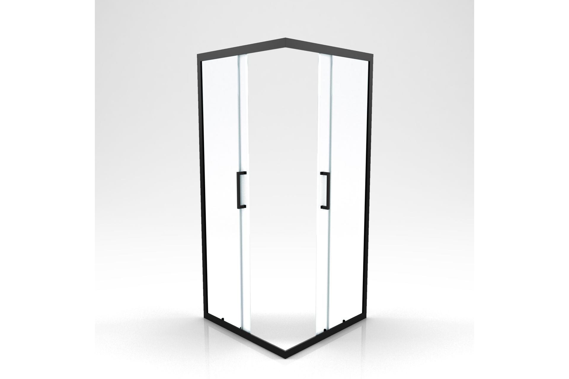 Gullebo Glassvegg 200 cm - Svart - Hus & oppussing - Kjøkken & bad - Baderom - Dusjer