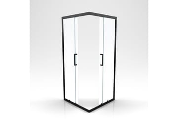 Gullebo Glassvegg 200 cm - Svart - Hus & oppussing - Kjøkken & bad - Baderom - Dusjer