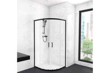 Gullebo Glassvegg 200 cm - Svart - Hus & oppussing - Kjøkken & bad - Baderom - Dusjer