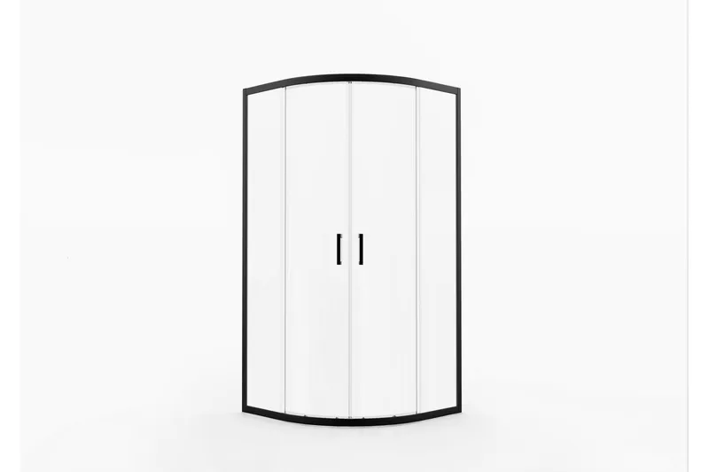 Gullebo Glassvegg 200 cm - Svart - Hus & oppussing - Kjøkken & bad - Baderom - Dusjer - Dusjvegger