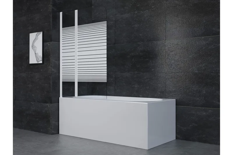 Knutby Dusjvegg 100x140 cm, Hvit