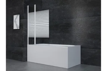 Knutby Dusjvegg 100x140 cm - Hvit - Hus & oppussing - Kjøkken & bad - Baderom - Dusjer - Dusjvegger