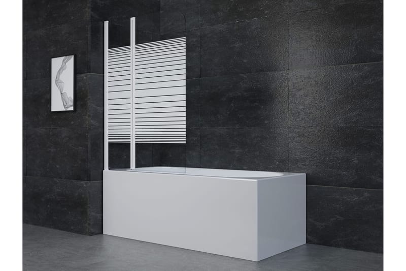 Knutby Dusjvegg 100x140 cm, Hvit