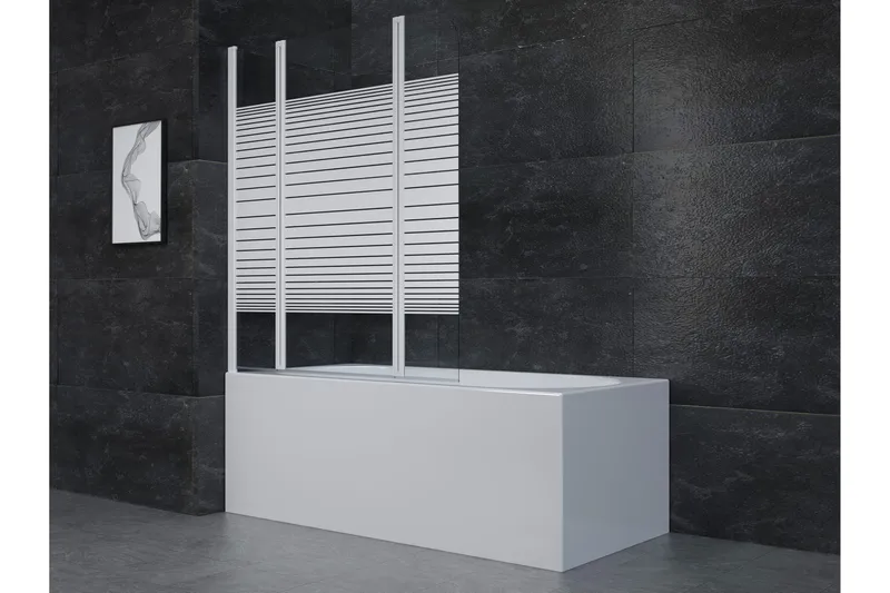 Knutby Dusjvegg 125x140 cm, Hvit