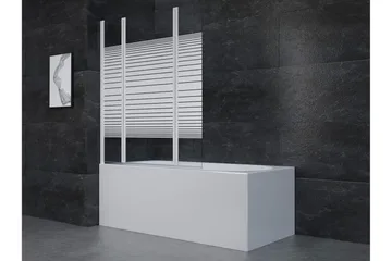 Knutby Dusjvegg 125x140 cm - Hvit - Hus & oppussing - Kjøkken & bad - Baderom - Dusjer - Dusjvegger
