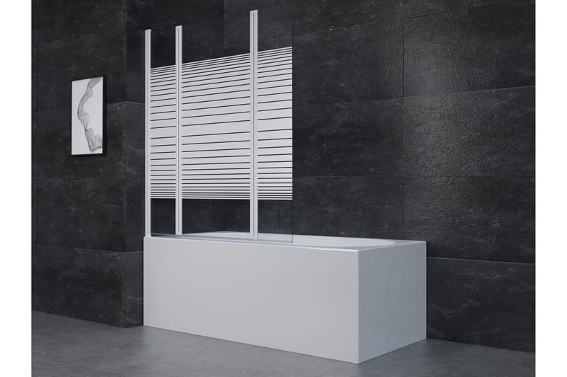 Knutby Dusjvegg 125x140 cm, Hvit