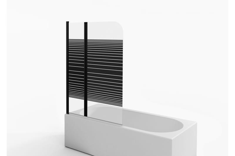 Knutby Dusjvegg 140 cm - Svart - Hus & oppussing - Kjøkken & bad - Baderom - Dusjer - Dusjvegger