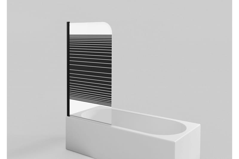 Knutby Dusjvegg 140 cm - Svart - Hus & oppussing - Kjøkken & bad - Baderom - Dusjer - Dusjvegger