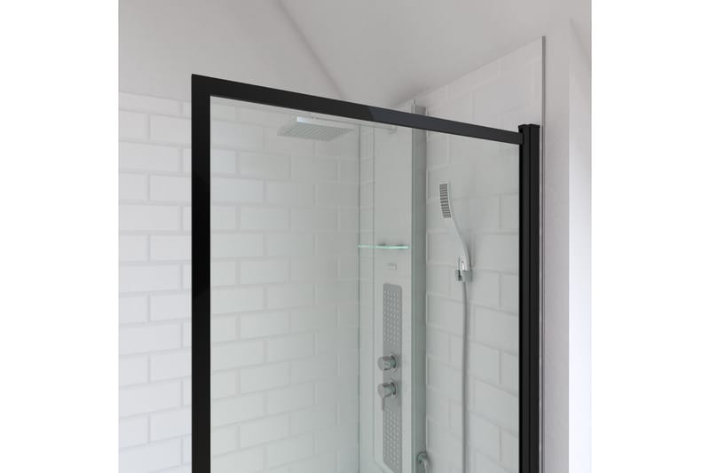 Knutby Dusjvegg 75x130 cm - Svart - Hus & oppussing - Kjøkken & bad - Baderom - Dusjer