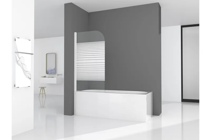 Knutby Dusjvegg 75x140 cm, Hvit