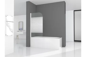 Knutby Dusjvegg 75x140 cm - Hvit - Hus & oppussing - Kjøkken & bad - Baderom - Dusjer - Dusjvegger