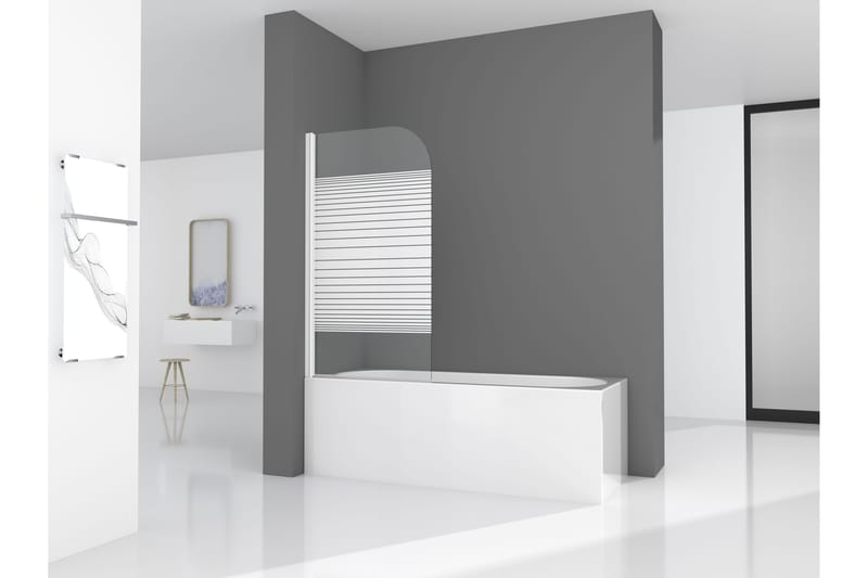 Knutby Dusjvegg 75x140 cm, Hvit