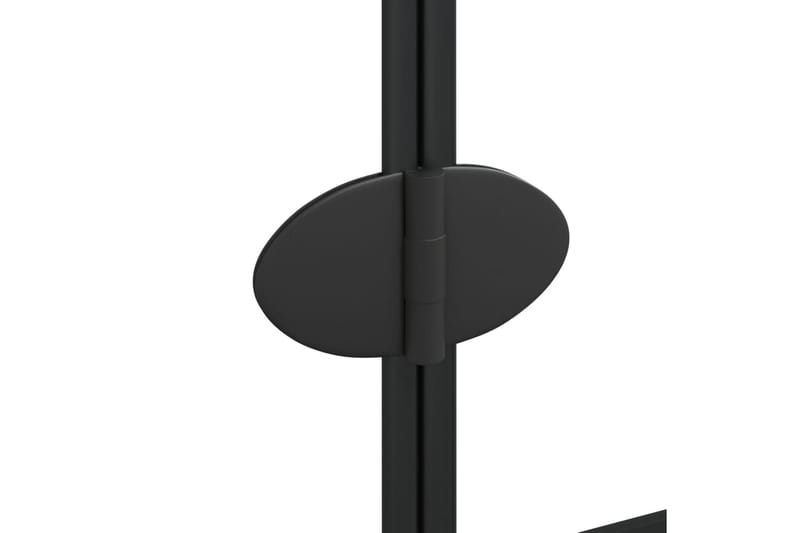Leddet dusjdør ESG 120x140 cm svart - Dusjvegger